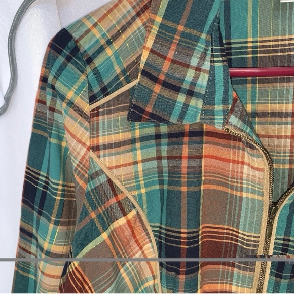 CJ Banks Multicolor Plaid Shirt Women’s Size X 99% Cotton - Picture 7 of 8